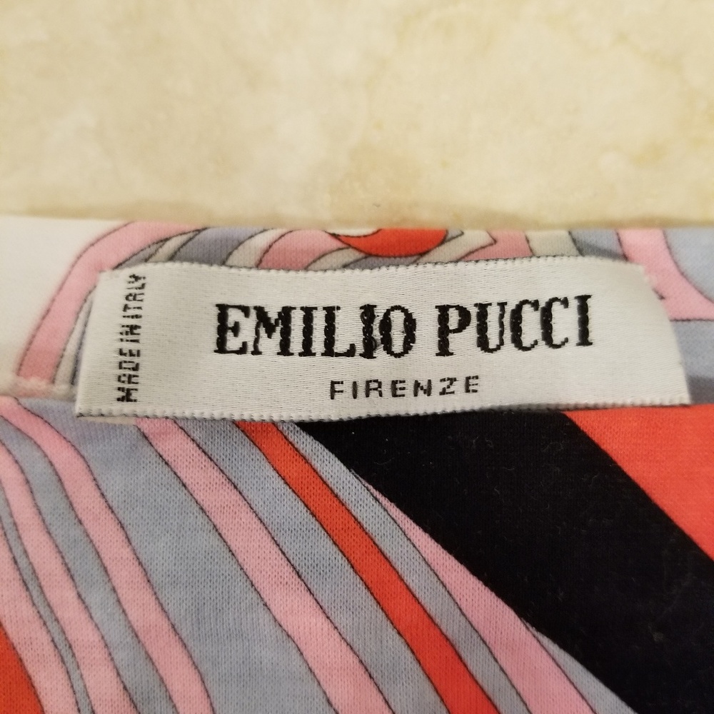 Emilio Pucci Cropped T-Shirt, Size 4